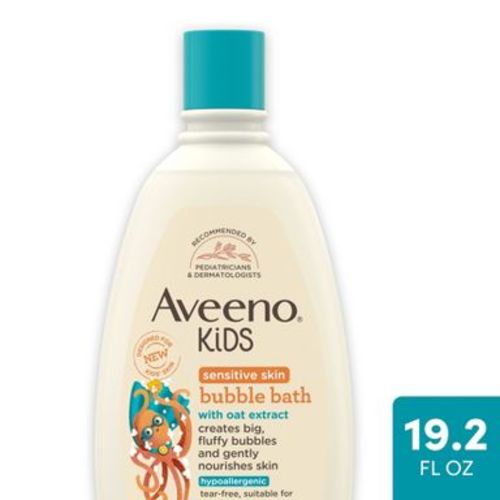 Aveeno Kids' Bubble Bath Wash with Oat Extract for Sensitive Skin - 19.2 fl oz: Liquid, Bottle, Whole Body Application