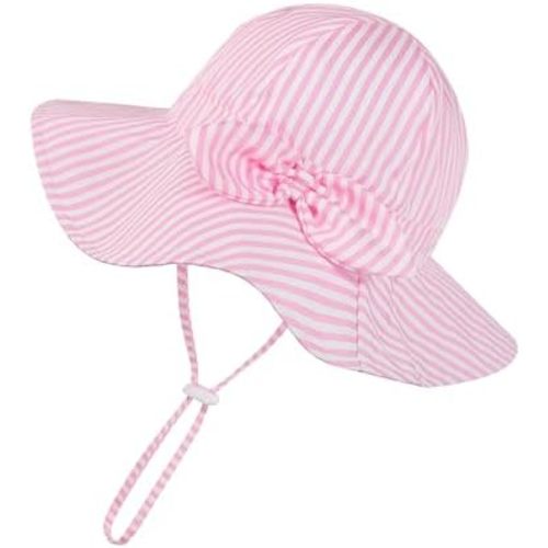 Baby Girl Sun Hat Toddler Beach Hats with UPF 50+ Protective Infant Summer Hat with Wide Brim Baby Girls Bucket Hat