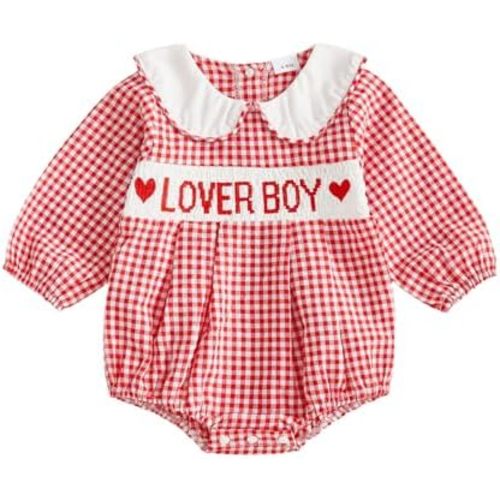 Socutebabe Baby Girl 4th of July Outfit Newborn Fourth of July Bubble Romper Short Sleeve Smocked Onesie Cute Summer Clothes