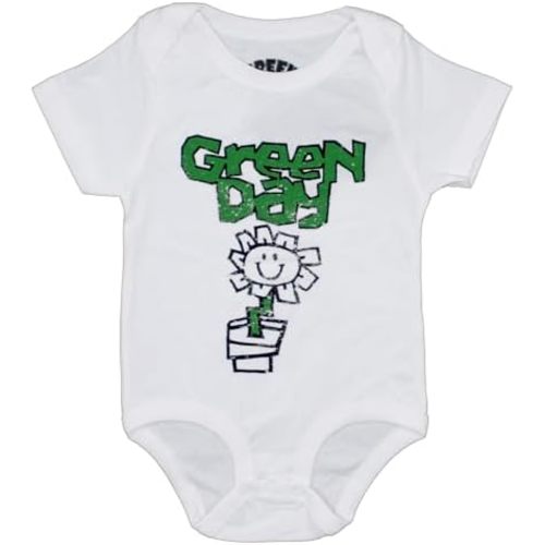 Green Day Boys Flower Pot Bodysuit White