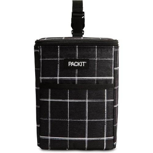 PackIt Freezable Double Bottle Bag, Built with EcoFreeze Technology, Antimicrobial lining, Collapsible, Reusable, Zip Closure, Buckle Handle, Perfect for Breastmilk and Formula On the Go