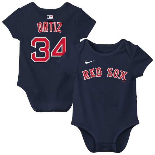 Newborn & Infant Boston Red Sox David Ortiz Nike Navy Name & Number Bodysuit