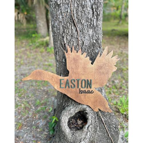 Duck Hunter Nursery Sign, Duck Nursery Sign, Nursery name sign, above crib name sign, layered baby name sign, boy name sign