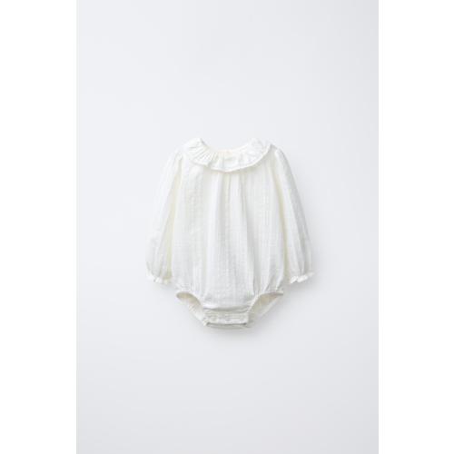 WAFFLE TEXTURED BODYSUIT - Ecru | ZARA United States