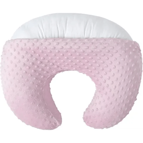 Nursing Pillow and Positioner for Breastfeeding, Ultra Soft Baby Breastfeeding Pillows for More Support for Mom and Baby, with Premium Removable Cover (Blushing Bride)