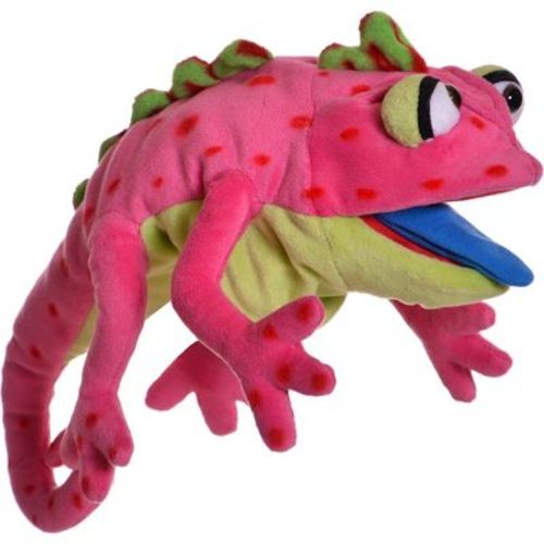 Living Puppets: Cammy The Pink Chameleon - 16" Plush Hand Puppet, Handmade
