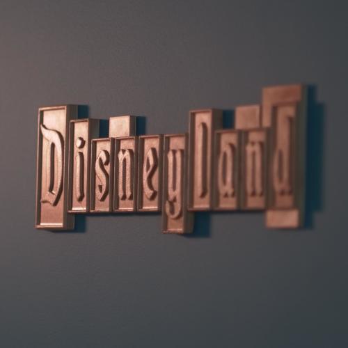 Vintage Disneyland Entrance Logo - 3D Printed Wall Decoration