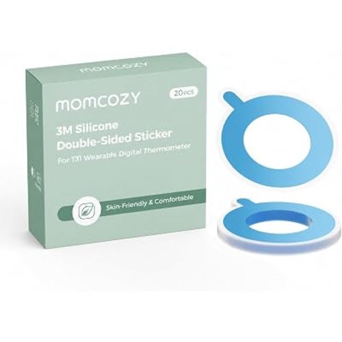 Momcozy Replacement Stickers for Momcozy Wearable Digital Thermometer,20 Count,Single-Use,Skin-Friendly