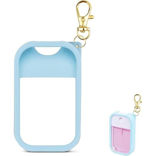 VANEST Silicone Case Compatible with Touchland Hand Sanitizer Spray (Blue, 1 Pack)