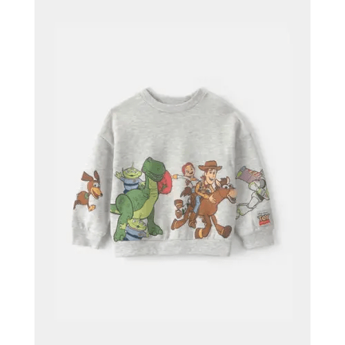 Toddler Boy Pixar© Toy Story French Terry Long-Sleeve Pullover Sweatshirt - Grey | Carter's