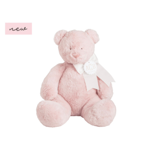 Large Pink Monogram Me Bear Plush Pal | Personalized Gift Plush | Mud Pie