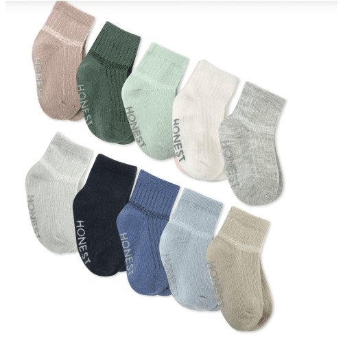 Multipack Cozy Socks Sustainably Made for 6-12 Months | Honest Baby Clothing