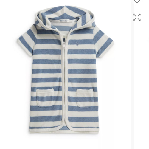 Polo Boys' Striped Terry Hooded Cover Up - Baby