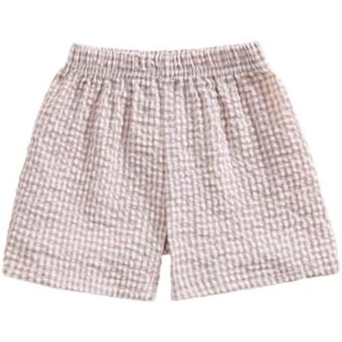 Karuedoo Toddler Baby Boy Girl Shorts Gingham Plaid/Seersucker Shorts Summer Casual Elastic Waist Shorts Pants Bottoms