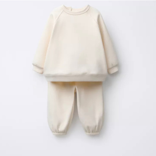 BASIC SWEATSHIRT AND JOGGER PANTS SET - Ecru | ZARA Canada