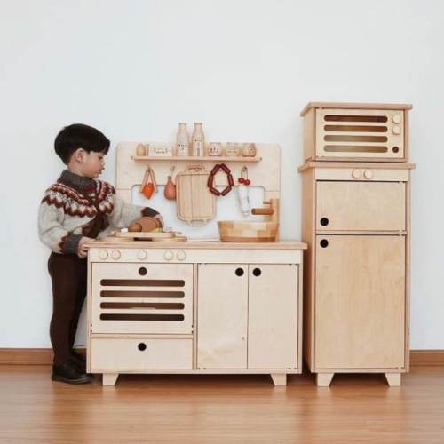Montessori Kitchen Natural Wooden Play Kitchen