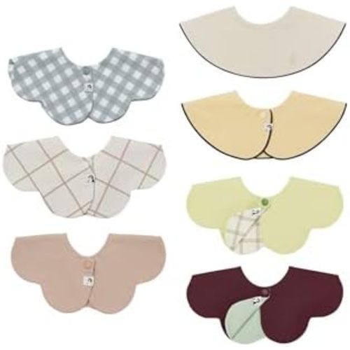 Konny Baby Bibs Set, 360 ​​° Rotate, Soft and Absorbent Bandana Drooling for Boys Girls baby Essentials