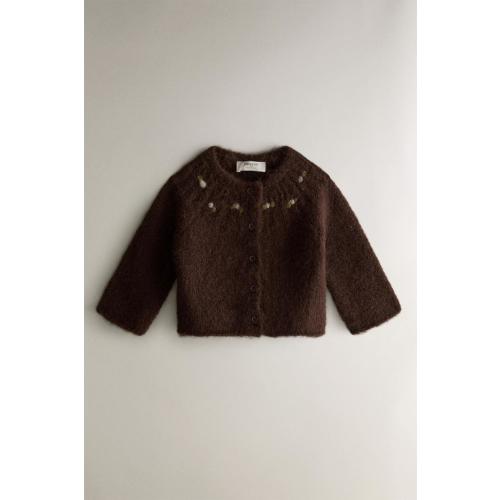 BABY ALPACA CARDIGAN - Chocolate brown | ZARA United States
