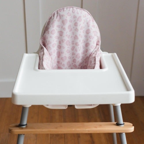 Pink Leopard IKEA Antilop Highchair Cushion Cover: Wipeable, Highchair Accessories