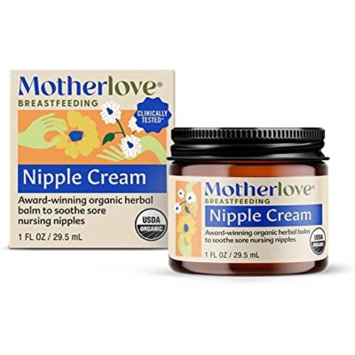 Motherlove Nipple Cream (1 oz) Organic Lanolin-Free Nipple Cream for Breastfeeding—Benefits Nursing & Pumping Moms