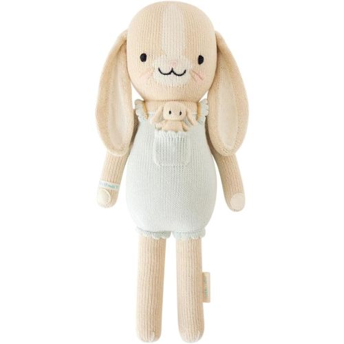cuddle + kind Briar The Bunny Little 13" Hand-Knit Doll – 1 Doll = 10 Meals, Fair Trade, Heirloom Quality, Handcrafted in Peru, 100% Cotton Yarn