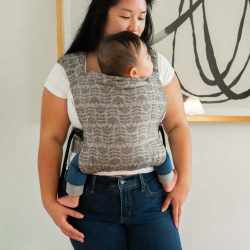 Tulip Lark Baby Carrier | Gray Geometric Print | hope&plum
