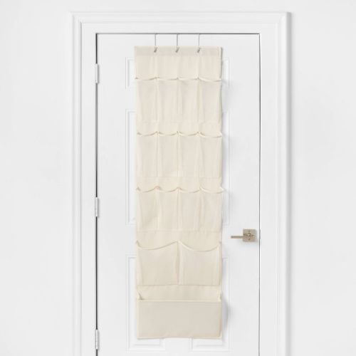 Hanging Closet 15 Pocket Over Door Shoe Org Ivory - Brightroom™