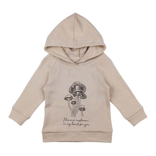 Oatmeal Mushrooms | Organic Raglan Hoodie – L'ovedbaby