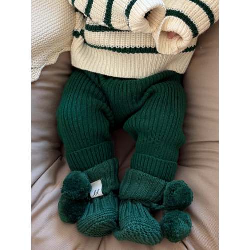 Baby Rib Leggings - Alpine Green
