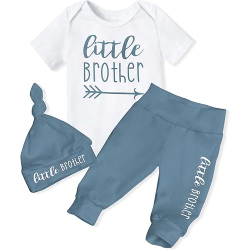 Baby Boy Clothes Newborn Boy Outfits Infant Letter Print Romper Long Pants Hat 3PCS Baby Boy's Clothing