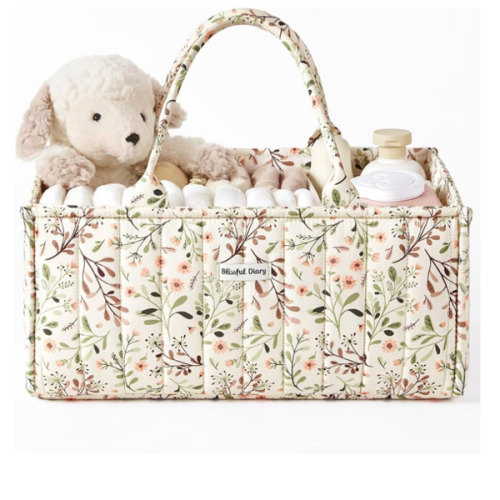 Amazon.com : blissful diary floral diaper caddy organizer