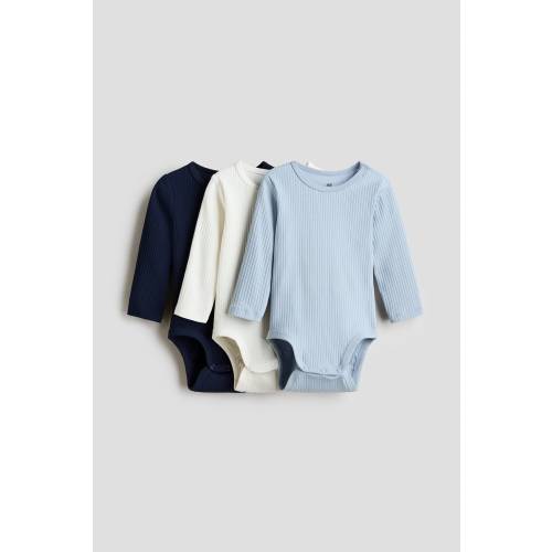3-PACK RIBBED BODYSUITS