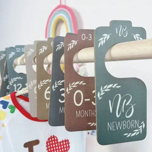 Wooden Baby Closet Dividers, Double Sided Colorful, Nursery Decor, - TikTok Shop