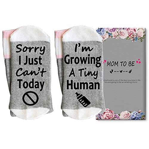 TITTOK Pregnancy Gift New Mom Gifts Growing a Tiny Human Mom Socks Mom to Be Gift Pregnant Mom Gift Mother's Day