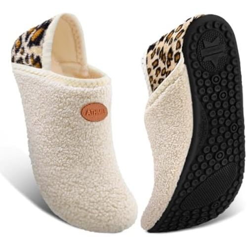 ATHMILE House Slippers for Women Men Indoor Barefoot House Shoes Soft Socks