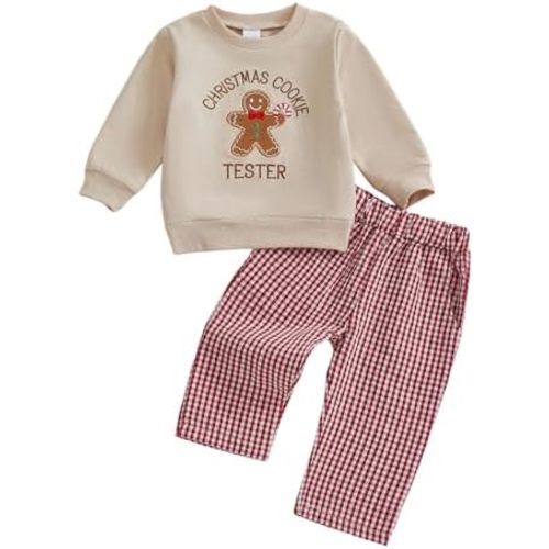 Socutebabe Baby Boy Thanksgiving Outfit Long Sleeve Sweatshirt Pants Set