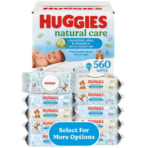 Huggies Natural Care Refreshing Baby Wipes Scented Cucumber Aloe Vitamin E 10 Pack 560 Ct