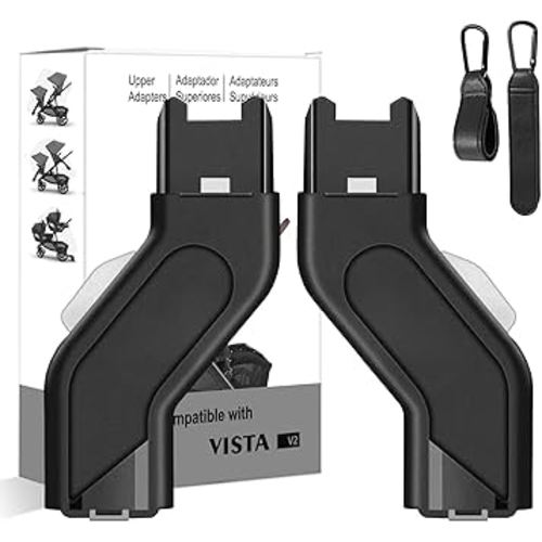 Upper Adapter Compatible with UPPAbaby Vista and Vista V2 and Vista V3 Strollers/Bassinet, Toddler Seat, Aria, Mesa V2, or Mesa Max Infant-Secure (Car Seats Accessories 1Set+2 Pcs Stroller Hooks)