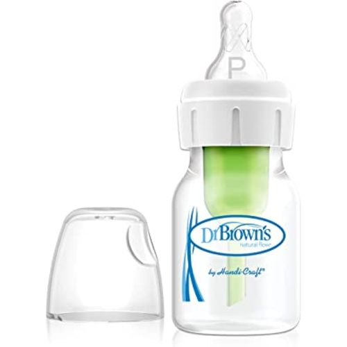 Dr. Brown’s Natural Flow Anti-Colic Narrow Baby Bottle, 2oz/60ml with Preemie Flow Teat, 1-Pack
