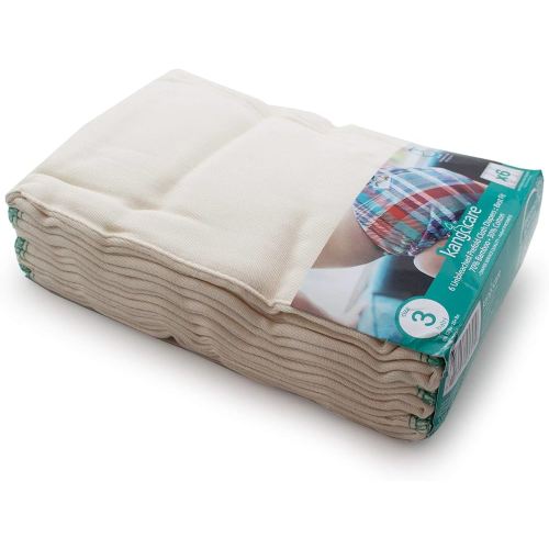 Kanga Care Reusable Unbleached 70% Viscose of Rayon from Bamboo / 30% Cotton Prefold Cloth Diapers (6pk) - Size 3 : Baby