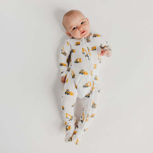 Bamboo Zip-Up Footie Pajama - Dozer
