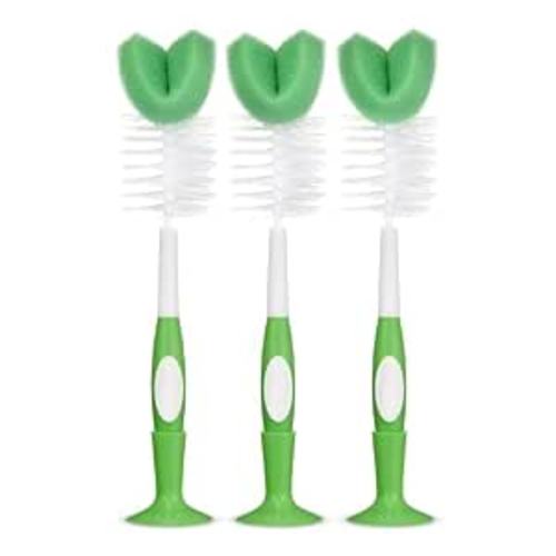Amazon Basics Bottle Brush (Pack of 3), White (Previously Mama Bear)