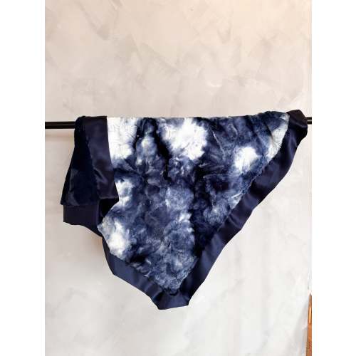 Navy Tie Dye Blanket