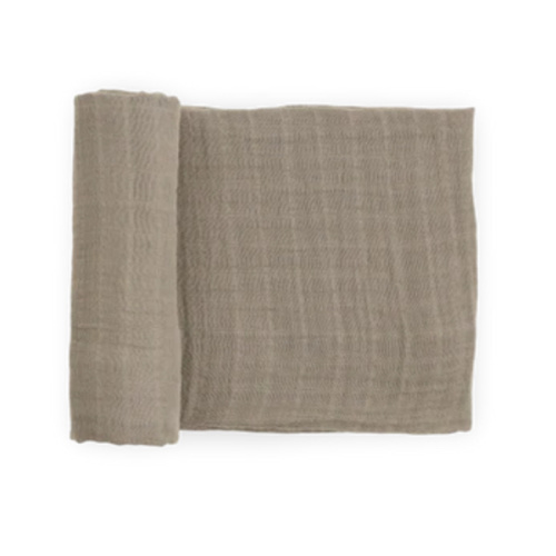 Organic Cotton Muslin Swaddle Blanket - Driftwood