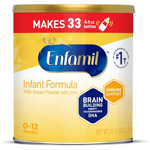 Enfamil Infant Formula, Milk-based Baby Formula with Iron, Omega-3 DHA & Choline, Powder Can, 21.1 Oz