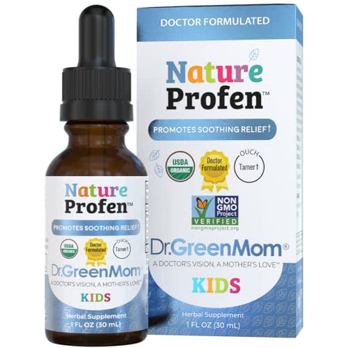 Dr. Green Mom Nature Profen Natural Relief for Infants & Kids | USDA Organic Herbal Drops for Teething, Growth Spurts, and Occasional Discomfort | Natural Child & Baby Comfort Aid