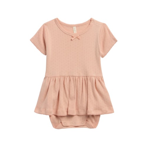 Peplum Organic Cotton Pointelle Bodysuit