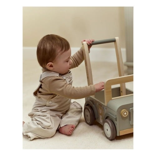 Little Dutch Safari Friends Wooden Push Safari Car