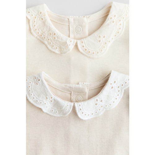 2-pack Embroidery-detail Bodysuits
