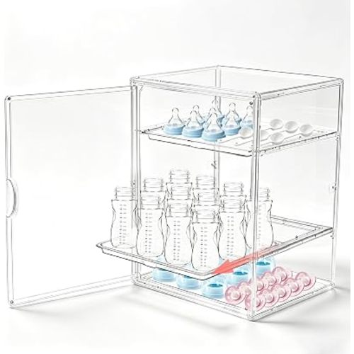 Upgraded Baby Bottle Storage Organizer for Countertop Cabinet, Thickened